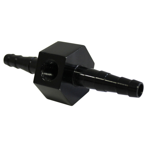 SAAS Fuel Inline Gauge Adaptor 5/16 - 3/8 Black Billet SAAS-SGA1008