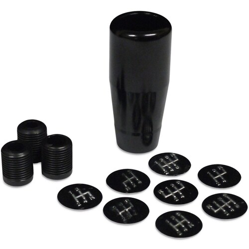 SAAS Black Billet Aluminium Gear Knob With 8 Shift Pattern Stickers - SKU: SGK3403B