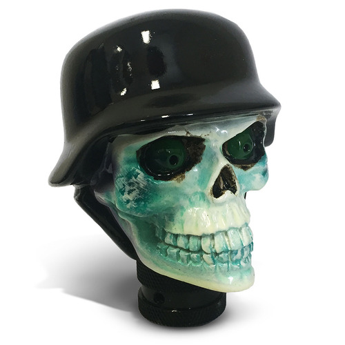 SAAS Skull Gear Knob With Helm Et White SAAS-SGKS06W