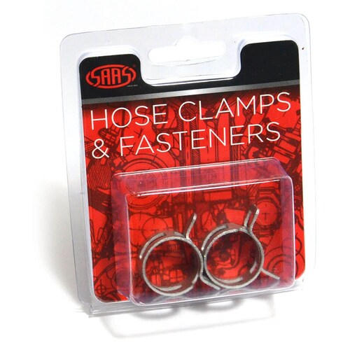 SAAS Pack of 2 Spring Hose Clamps 16mm (5/8") SHC16