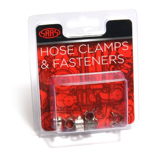 SAAS Pack of 6 Spring Hose Clamps 4mm (5/32") SHC4