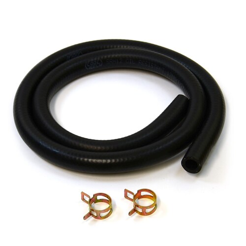 SAAS 1 Metre Oil Resistant Hose 12Mm (1/2") Id With Pair Of Clamps SRH12