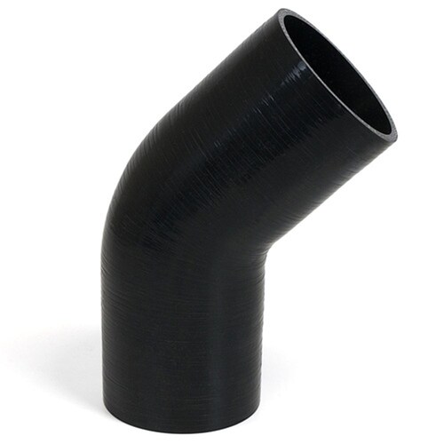 SAAS 45Deg 4 Ply Silicone Hose 95mm x Black SSH459595