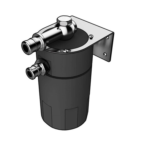 SAAS 500ml Black Baffled Billet Oil Catch Can - ST1014