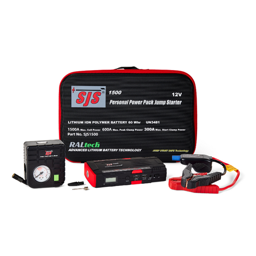 SJS Personal Power Pack & Jump Starter with Tyre Pump 1500amp SJS1500TP