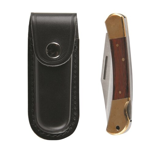 Toledo Stock Knife - Single Blade With Leather Pouch SK5