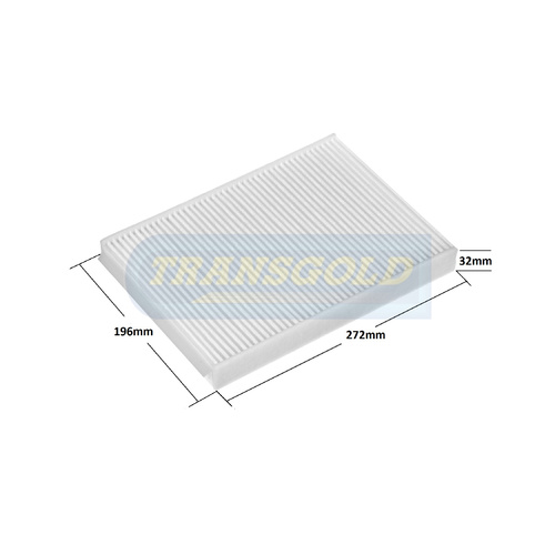 Transgold Cabin/Pollen Filter 1PC RCA190P TCF190