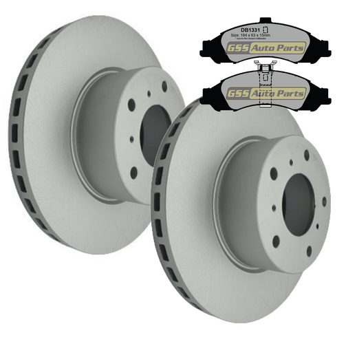 Front T/p Brake Disc Rotors & Budget Brake Pads TD040-DB1331 RDA40