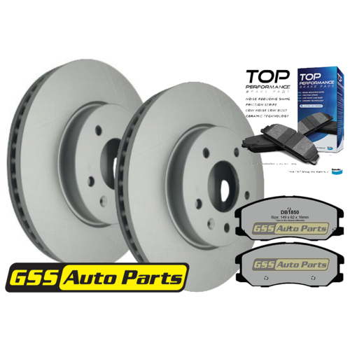 Front T/p Brake Disc Rotors & Brake Pads TD2040-DB1850TP RDA7481