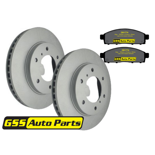 T/p Brake Disc Rotors & Budget Brake Pads TD2208-DB1774 RDA7975