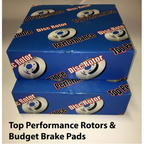 Front T/p Brake Disc Rotors & Budget Brake Pads TD2464-DB1754 RDA7876