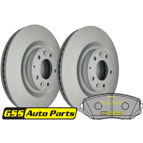 Front T/p Brake Disc Rotors & Budget Brake Pads TD2566-DB1916 RDA7476
