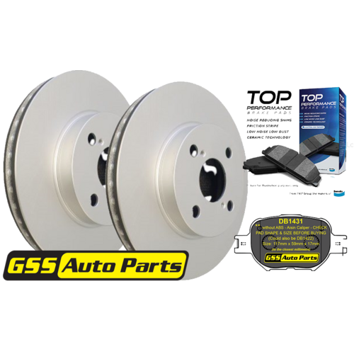 Front T/p Brake Disc Rotors & Brake Pads TD712-DB1431TP 