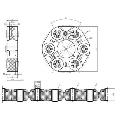 T/p Tailshaft Coupling TDC1001