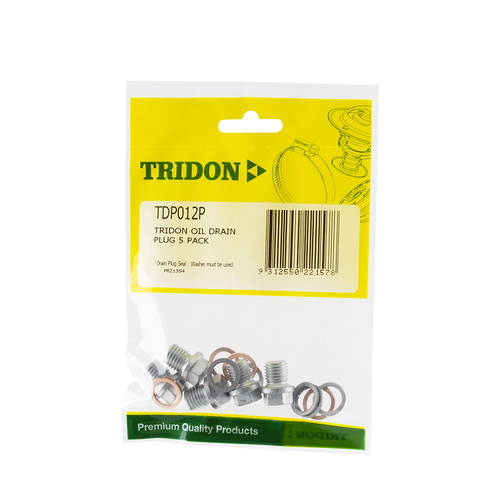 Tridon Oil Drain Plug 5 Pack TDP012P