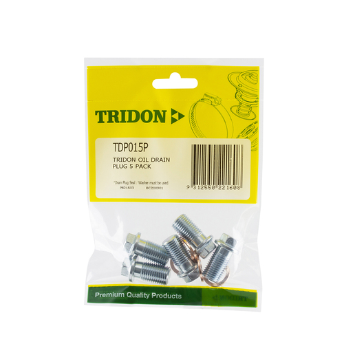 Tridon Oil Drain Plug 5 Pack TDP015P