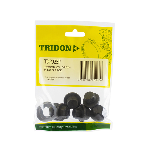 Tridon Oil Drain Plug 5 Pack TDP025P