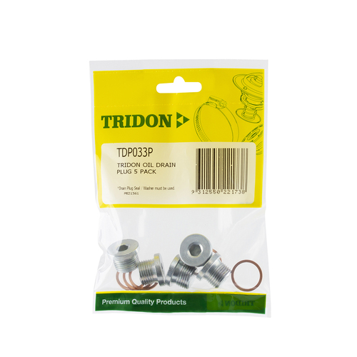 Tridon Oil Drain Plug 5 Pack TDP033P
