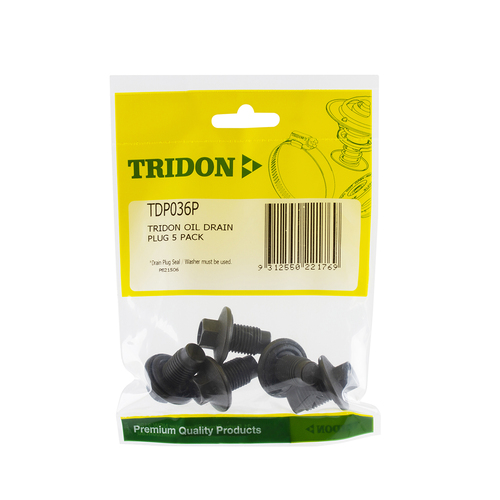Tridon Oil Drain Plug 5 Pack TDP036P