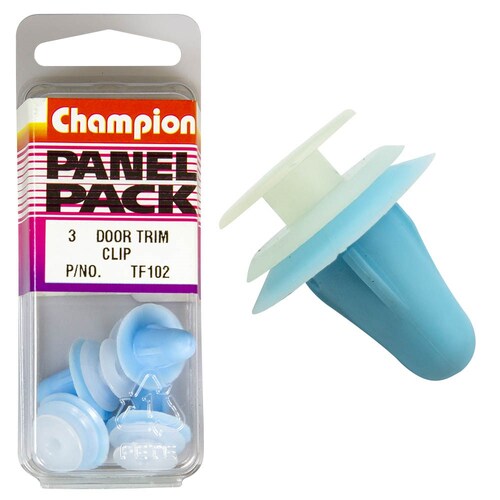 Champion Fasteners Door Trim Clips (13Mm Head, 15Mm Length, To Suit 8Mm Hole) - Pack Of 3 3PK TF102