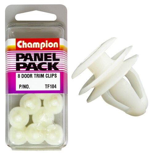 Champion Fasteners Door Trim Clips (13-16-19Mm Head, 9Mm Stem) - Pack of 8  TF104