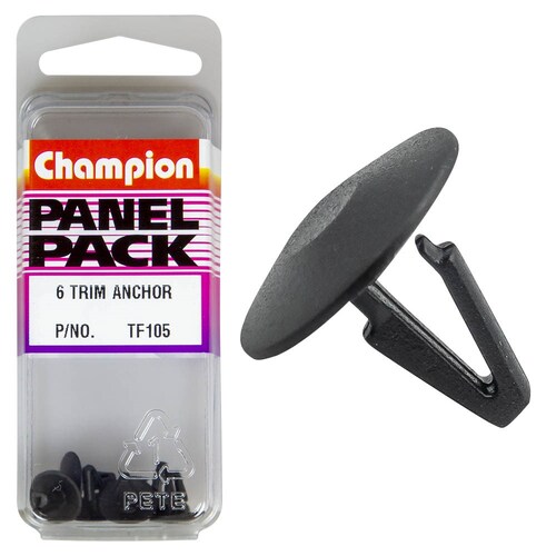 Champion Fasteners Pack Of 6 Trim Anchors (18-20-6Mm Head, 34.6Mm Length, 8Mm Stem) 6PK TF105