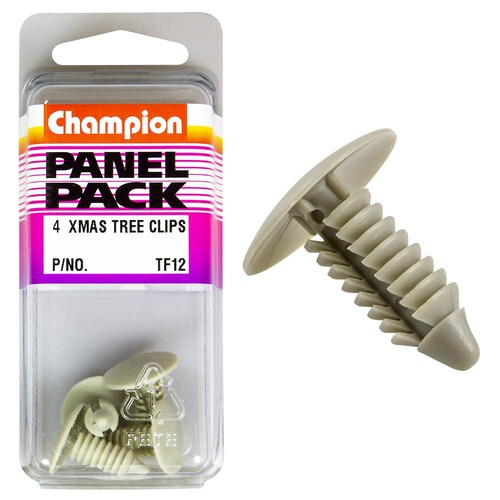 Champion Fasteners Christmas Tree Clips (17.5Mm Head, 21Mm Length, 8Mm Stem) - Pack Of 4 TF12