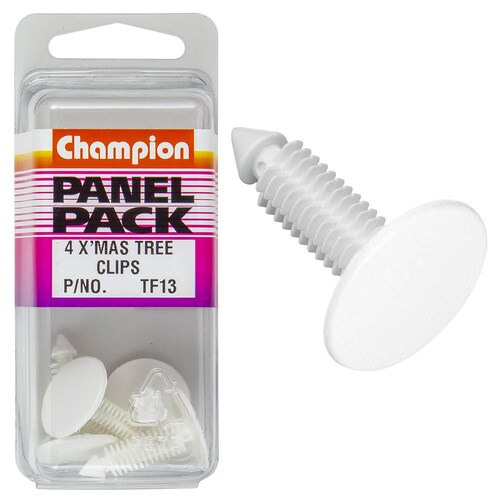 Champion Fasteners Christmas Tree Clips (20.4Mm Head, 27Mm Length, 7.6Mm Stem) - Pack Of 4 TF13