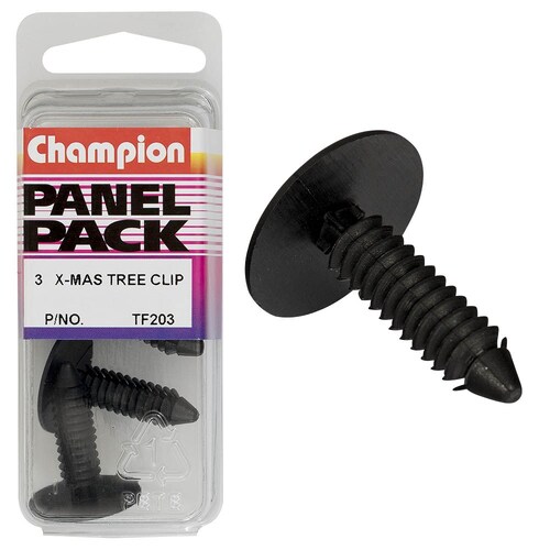 Champion Fasteners Christmas Tree Clips (22Mm Head, 29Mm Length, 8Mm Stem) - Pack Of 3 3PK TF203
