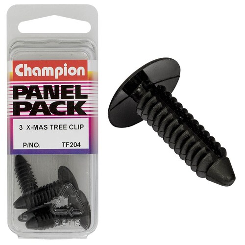 Champion Fasteners Christmas Tree Clips (17.5Mm Head, 26Mm Length, 8Mm Stem) - Pack Of 3 3PK TF204