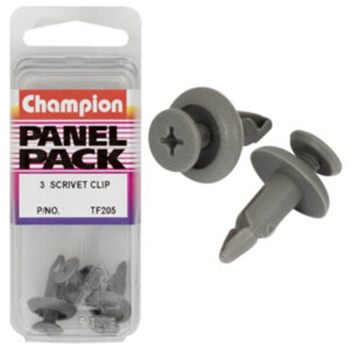 Champion Fasteners Push Rivets (15Mm Head, 18Mm Length, To Suit 6Mm Hole) - Pack Of 3 3PK TF205