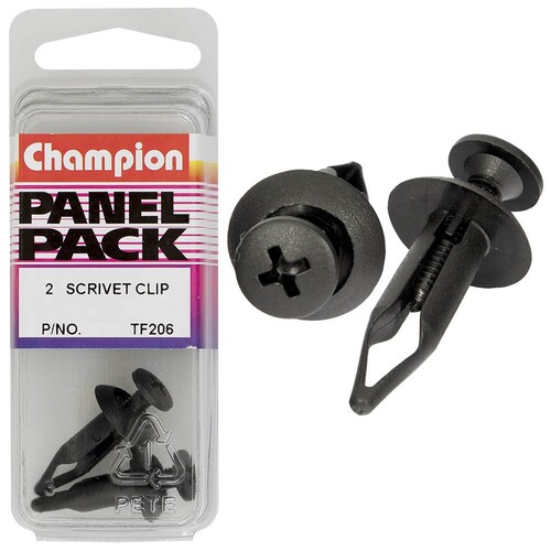 Champion Fasteners Pack Of 2 Scrivets (16Mm Head, 23Mm Length, To Suit 6.4Mm Hole) 2PK TF206