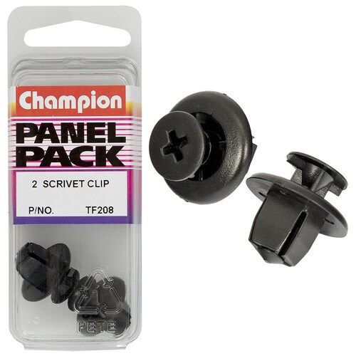 Champion Fasteners Push Rivets (20Mm Head, 9Mm Length, To Suit Hole) - Pack Of 2 2PK TF208