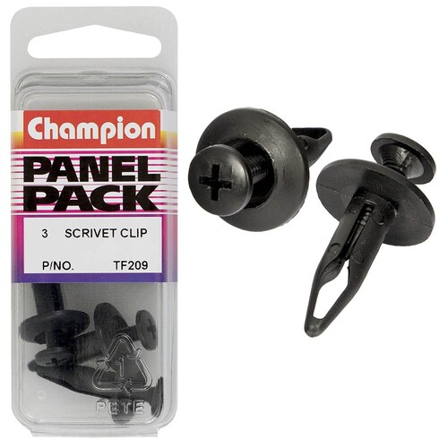 Champion Fasteners Pack Of 3 Scrivets (17.5Mm Head, 23Mm Length, To Suit 6.4Mm Hole) 3PK TF209
