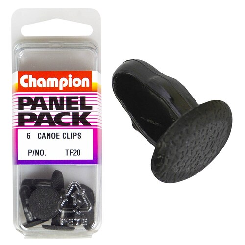Champion Fasteners Canoe Clips (14Mm Head, 16Mm Length, Pack Of 6) 6PK TF20