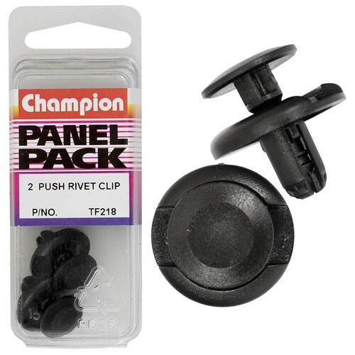 Champion Fasteners Push Rivets (20Mm Head, 10Mm Length, To Suit 7Mm Hole) - Pack Of 2 2PK TF218