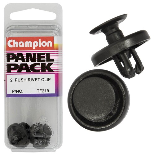 Champion Fasteners Push Rivets (18Mm Head, 7.5Mm Length, To Suit 7Mm Hole) - Pack Of 2  TF219