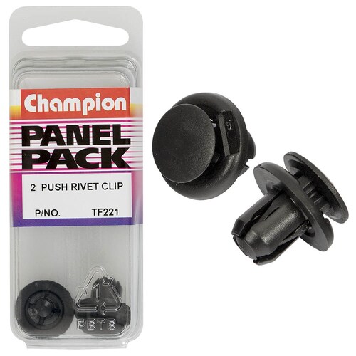 Champion Fasteners Push Rivets (18Mm Head, 17Mm Length, 11Mm Stem) - Pack Of 2 2PK TF221