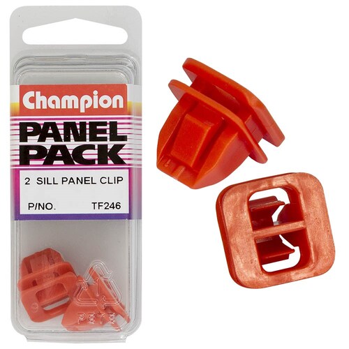 Champion Fasteners Sill Panel Clips (17.9Mm Head, To Suit 13.6X9Mm Hole, Red) - Pack Of 2  2PK   TF246