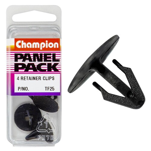 Champion Fasteners Retainer Clips (20Mm Head, 18Mm Length, To Suit 7Mm Hole) - Pack Of 4 TF25