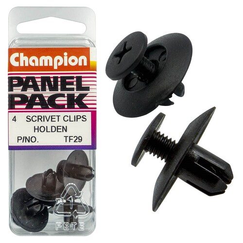 Champion Fasteners Pack Of 4 Scrivets (20Mm Head, 9Mm Length, To Suit 6Mm Hole) 4PK TF29