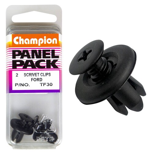 Champion Fasteners Push Rivets (18Mm Head, 12.5Mm Length, To Suit 8-10.2Mm Hole) - Pack Of 2 TF30