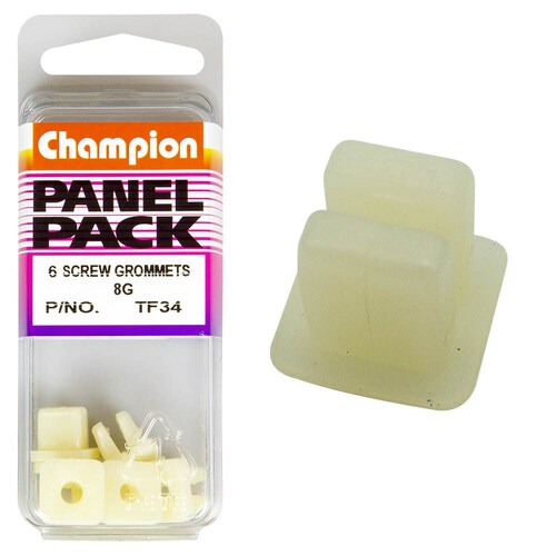 Champion Fasteners Pack Of 6 Screw Grommets (Suits 8.3Mm Hole And M4) 6PK TF34