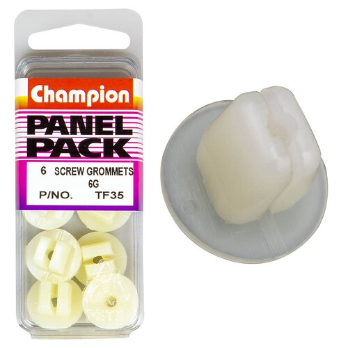 Champion Fasteners Pack Of 6 Screw Grommets (17Mm Head, 8.9Mm Length, To Suit 9.5Mm Hole And M3) 6PK TF35