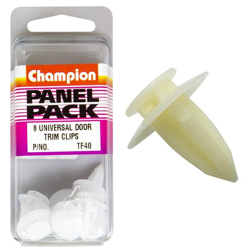 Champion Fasteners Door Panel Clips (17Mm Head, To Suit 8Mm Hole) - Pack of 4  8PK   TF40