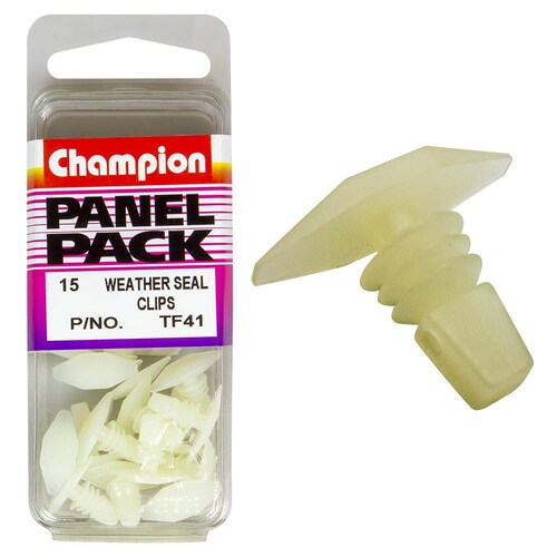 Champion Fasteners Weather Seal Clips (16X7Mm Head, 13Mm Length, 6Mm Stem) - Pack Of 15 15PK TF41