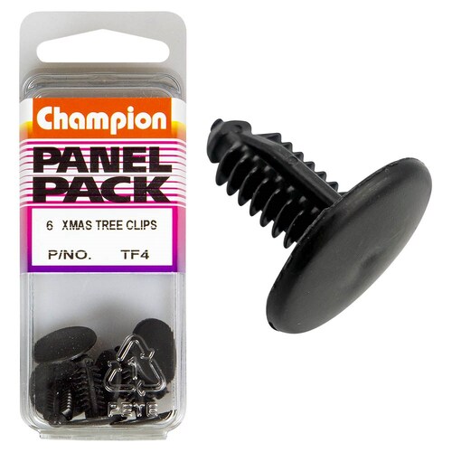 Champion Fasteners Christmas Tree Clips (14.8Mm Head, 16.3Mm Length, 7.8Mm Stem) - Pack Of 6 TF4