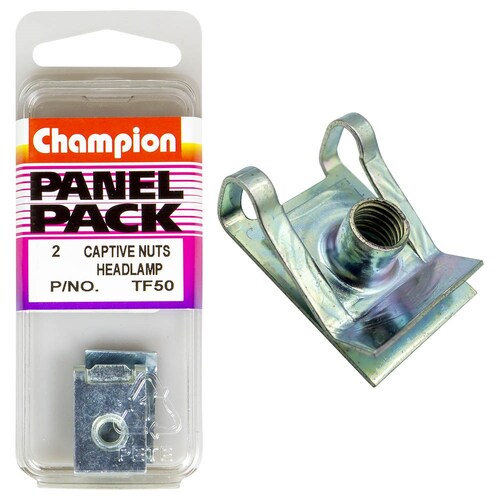 Champion Fasteners Headlamp Captive Nut (Suits M5X0.9Mm Thread) - Pack Of 2  TF50