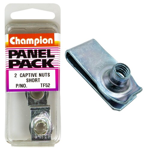 Champion Fasteners Short Captive Nuts (Suits M8X1.25Mm Thread) - Pack Of 2  TF52