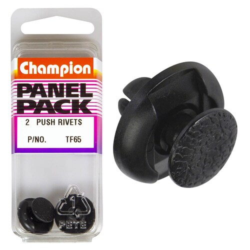 Champion Fasteners Push Rivets (18Mm Head, 7Mm Length, To Suit Hole) - Pack Of 2 2PK TF65